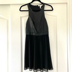 BCBGeneration Black Leather&Lace dress